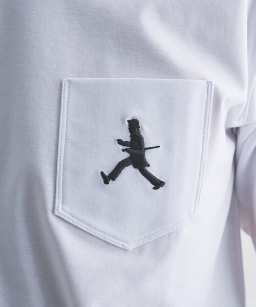 TAKEO KIKUCHI(タケオキクチ)の「【BOWLER HAT LABEL】クールデオドラントジャージ ボーラーハットウォーカー ポケットTシャツ(Tシャツ/カットソー・メンズ・ブラック/ホワイト・03/02/04)」の7枚目の写真