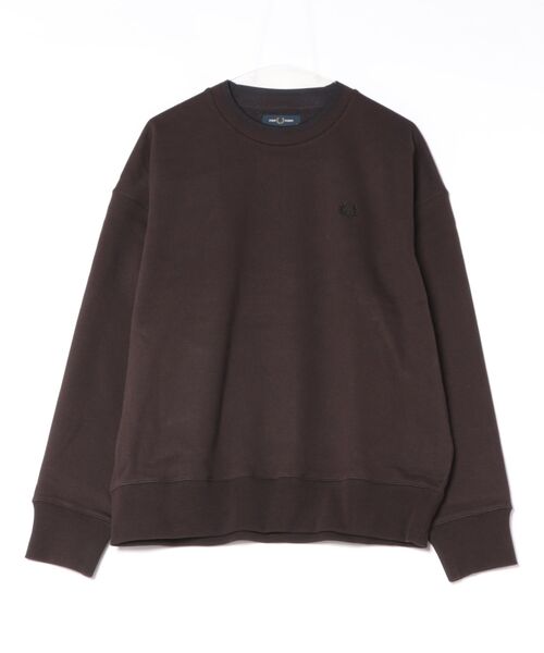 FRED PERRY(フレッドペリー)の「【FRED PERRY】OVERSIZED TIPPED SWEATSHIRT M3497/オーバーサイズド ティップド スウェットシャツ(スウェット・メンズ・ブラック/グレー/ブラウン・L/M/S)」の1枚目の写真