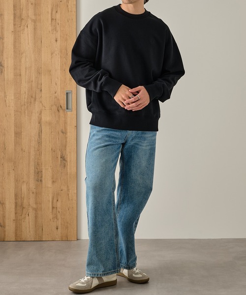 FRED PERRY(フレッドペリー)の「【FRED PERRY】OVERSIZED TIPPED SWEATSHIRT M3497/オーバーサイズド ティップド スウェットシャツ(スウェット・メンズ・ブラック/グレー/ブラウン・L/M/S)」の7枚目の写真