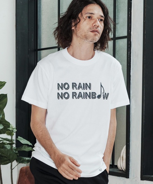 No Rain No Rainbow(ノーレインノーレインボー)の「mt10389-logo printed T-shirt Tシャツ(NR26S-28)(Tシャツ/カットソー・メンズ・ピンク/ホワイト/ブラック・XL/L/M/S)」の16枚目の写真