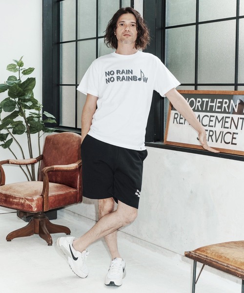 No Rain No Rainbow(ノーレインノーレインボー)の「mt10389-logo printed T-shirt Tシャツ(NR26S-28)(Tシャツ/カットソー・メンズ・ピンク/ホワイト/ブラック・XL/L/M/S)」の20枚目の写真