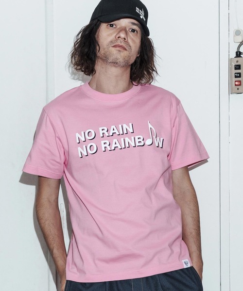 No Rain No Rainbow(ノーレインノーレインボー)の「mt10389-logo printed T-shirt Tシャツ(NR26S-28)(Tシャツ/カットソー・メンズ・ピンク/ホワイト/ブラック・XL/L/M/S)」の21枚目の写真
