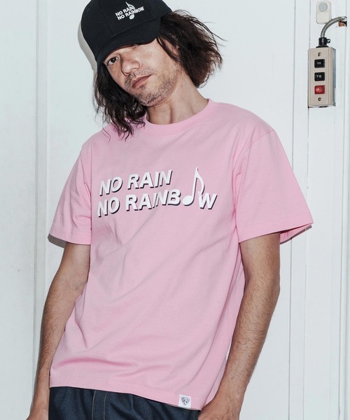 No Rain No Rainbow(ノーレインノーレインボー)の「mt10389-logo printed T-shirt Tシャツ(NR26S-28)(Tシャツ/カットソー・メンズ・ピンク/ホワイト/ブラック・XL/L/M/S)」の22枚目の写真