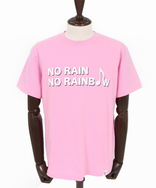 No Rain No Rainbow(ノーレインノーレインボー)の「mt10389-logo printed T-shirt Tシャツ(NR26S-28)(Tシャツ/カットソー・メンズ・ピンク/ホワイト/ブラック・XL/L/M/S)」の6枚目の写真