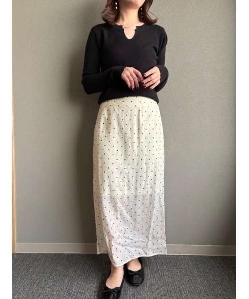 fifth(フィフス)の「ドット柄バックスリットIラインスカート(スカート・レディース・アイボリー・M)」の20枚目の写真
