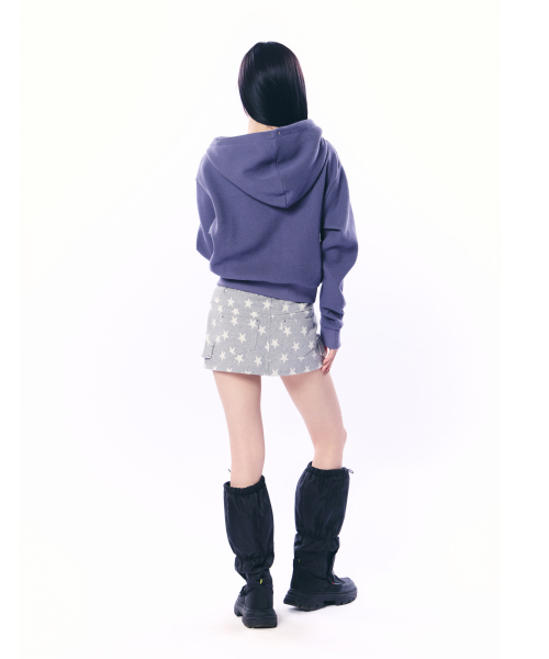 SETUP-EXE(セットアップイーエックスイー)の「CURVE HOOD ZIP-UP / PURPLE(パーカー・レディース・その他・OS)」の6枚目の写真