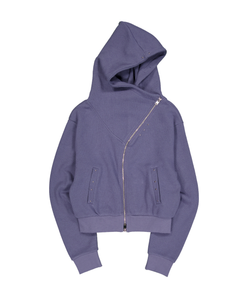 SETUP-EXE(セットアップイーエックスイー)の「CURVE HOOD ZIP-UP / PURPLE(パーカー・レディース・その他・OS)」の10枚目の写真