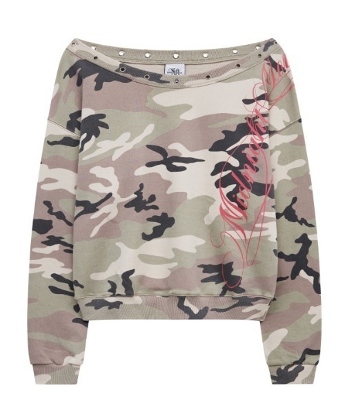 Midnight Move(ミッドナイトムーブ)の「A'GEM/9 × .kom 『MIDNIGHT MOVE/ミッドナイトムーブ』ey camo mtm/カモスウェットシャツ(スウェット・レディース・ピンク・FREE)」の14枚目の写真