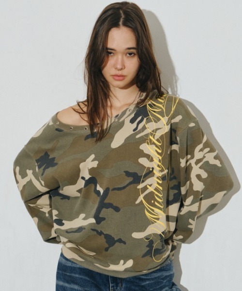Midnight Move(ミッドナイトムーブ)の「A'GEM/9 × .kom 『MIDNIGHT MOVE/ミッドナイトムーブ』ey camo mtm/カモスウェットシャツ(スウェット・レディース・ピンク・FREE)」の9枚目の写真
