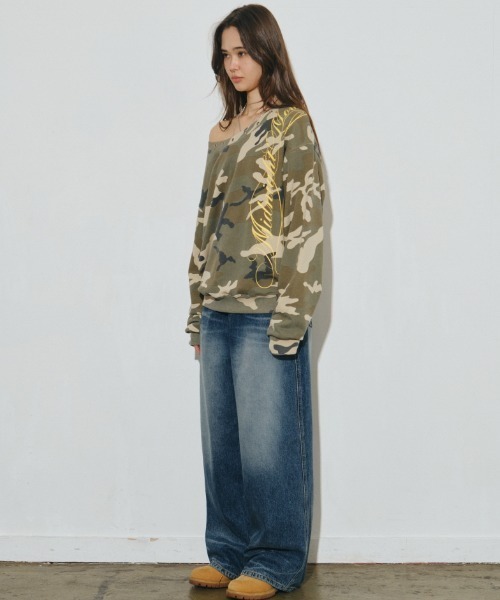Midnight Move(ミッドナイトムーブ)の「A'GEM/9 × .kom 『MIDNIGHT MOVE/ミッドナイトムーブ』ey camo mtm/カモスウェットシャツ(スウェット・レディース・ピンク・FREE)」の12枚目の写真