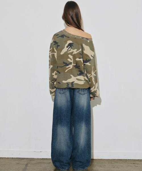 Midnight Move(ミッドナイトムーブ)の「A'GEM/9 × .kom 『MIDNIGHT MOVE/ミッドナイトムーブ』ey camo mtm/カモスウェットシャツ(スウェット・レディース・ピンク・FREE)」の13枚目の写真