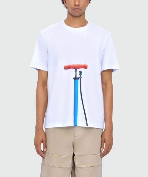 MSGM(エムエスジーエム)の「FLOOR PUMP グラフィック Tシャツ(Tシャツ/カットソー・メンズ・ホワイト・S/XS/XL/L/M)」の4枚目の写真