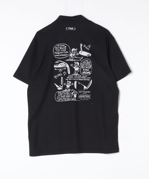 PING（ピン）の「ピン  PEカノコ半袖ハイネックシャツ（Tシャツ/カットソー・メンズ・ブラック/カーキ/グレー・3L/LL/L/M/S）」の6枚目の写真