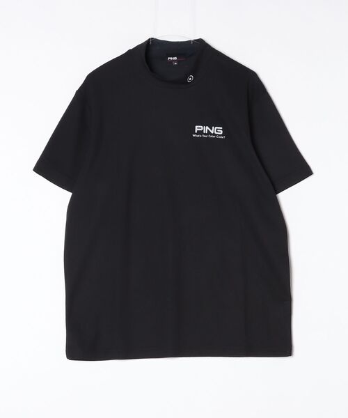 PING（ピン）の「ピン  PEカノコ半袖ハイネックシャツ（Tシャツ/カットソー・メンズ・ブラック/カーキ/グレー・3L/LL/L/M/S）」の10枚目の写真