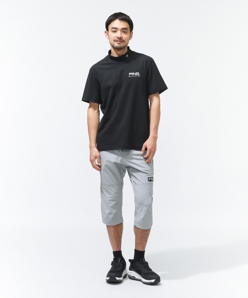 PING（ピン）の「ピン  PEカノコ半袖ハイネックシャツ（Tシャツ/カットソー・メンズ・ブラック/カーキ/グレー・3L/LL/L/M/S）」の13枚目の写真