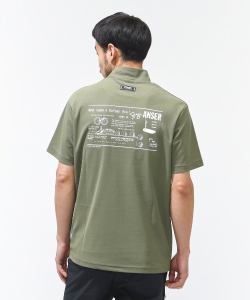 PING（ピン）の「ピン  PEカノコ半袖ハイネックシャツ（Tシャツ/カットソー・メンズ・ブラック/カーキ/グレー・3L/LL/L/M/S）」の12枚目の写真