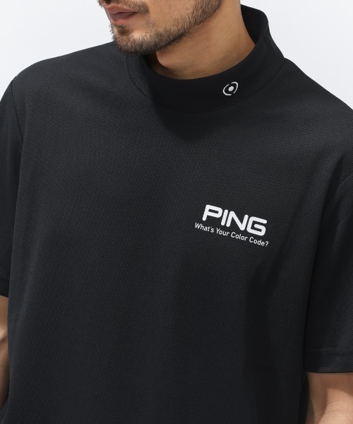 PING（ピン）の「ピン  PEカノコ半袖ハイネックシャツ（Tシャツ/カットソー・メンズ・ブラック/カーキ/グレー・3L/LL/L/M/S）」の15枚目の写真