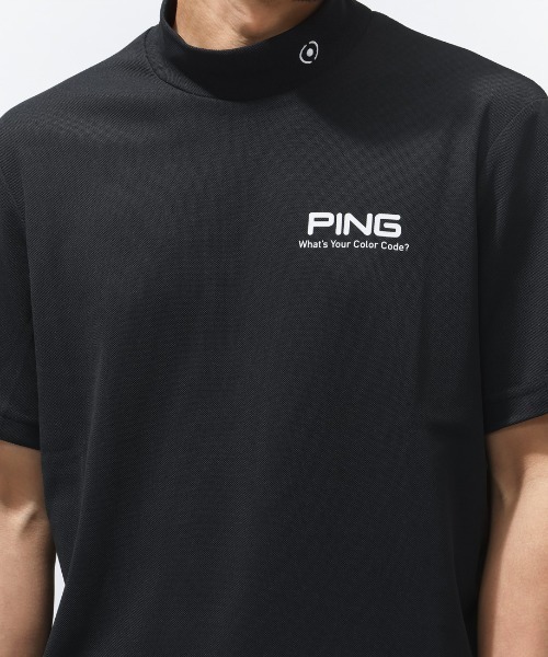 PING（ピン）の「ピン  PEカノコ半袖ハイネックシャツ（Tシャツ/カットソー・メンズ・ブラック/カーキ/グレー・3L/LL/L/M/S）」の16枚目の写真