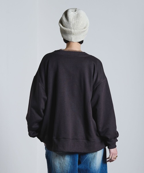 ROSE BUD（ローズバッド）の「COLLEGE LOGO CARDIGAN（カーディガン/ボレロ・レディース・チャコールグレー/ライトグレー/ブルー・ONE SIZE）」の6枚目の写真