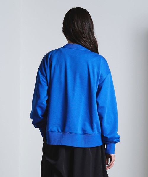 ROSE BUD（ローズバッド）の「COLLEGE LOGO CARDIGAN（カーディガン/ボレロ・レディース・チャコールグレー/ライトグレー/ブルー・ONE SIZE）」の19枚目の写真