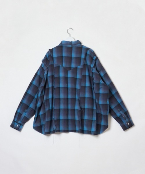 DISCOVERED（ディスカバード）の「DISCOVERED SWITCH NEL SHIRTS（シャツ/ブラウス・メンズ・ブルー/ブラック・3/1）」の4枚目の写真