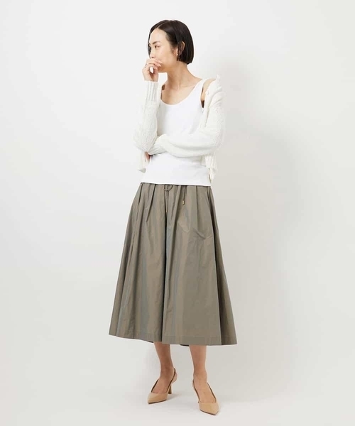 MICHEL KLEIN（ミッシェル・クラン）の「[遮熱効果素材]タンクトップ（Tシャツ/カットソー・レディース・ブラック/ホワイト・38）」の5枚目の写真
