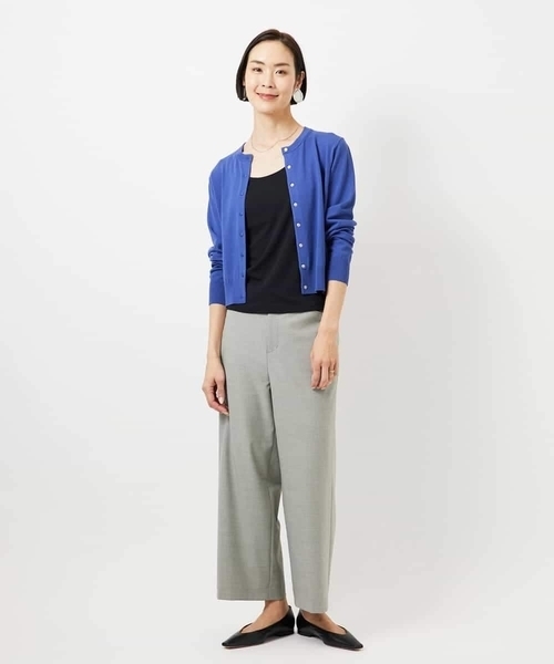 MICHEL KLEIN（ミッシェル・クラン）の「[遮熱効果素材]タンクトップ（Tシャツ/カットソー・レディース・ブラック/ホワイト・38）」の8枚目の写真