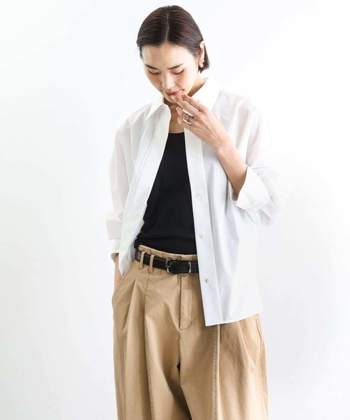 MICHEL KLEIN（ミッシェル・クラン）の「[遮熱効果素材]タンクトップ（Tシャツ/カットソー・レディース・ブラック/ホワイト・38）」の10枚目の写真