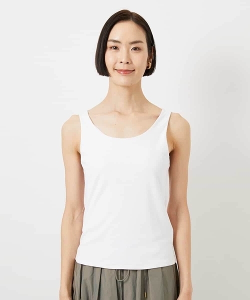 MICHEL 　ミッシェルクラン　タンク　トップ　ブラック　T MICHEL KLEIN（ミッシェルクラン）のタンクトップ・キャミソール