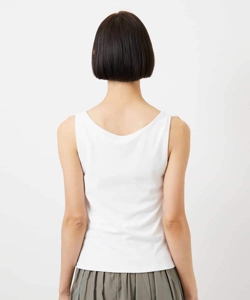 MICHEL KLEIN（ミッシェル・クラン）の「[遮熱効果素材]タンクトップ（Tシャツ/カットソー・レディース・ブラック/ホワイト・38）」の15枚目の写真