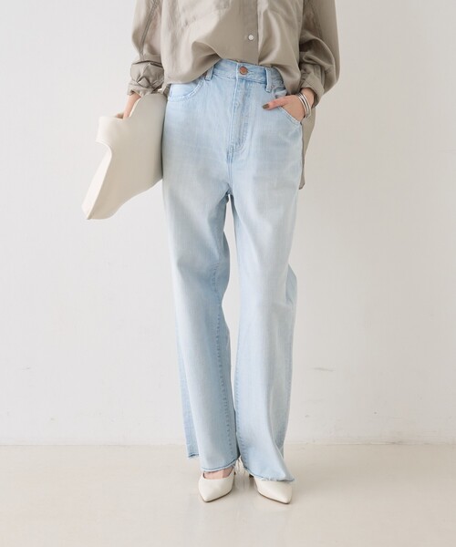 moaさん専用 まとめ買い(チェックポロシャツ＆ストレートデニムパンツ) RED CARD/レッドカード】Manoa マノア イージーストレートデニム/吸水