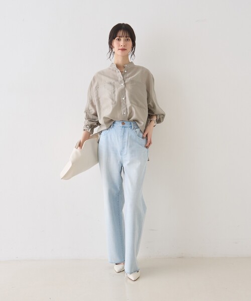 RED CARD TOKYO(レッドカード)の「【RED CARD/レッドカード】Manoa マノア イージーストレートデニム/吸水速乾/ウエストサイドゴム(デニムパンツ・レディース・サックスブルー・25/24/23/22)」の9枚目の写真