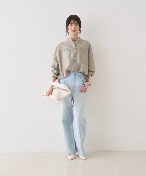 RED CARD TOKYO(レッドカード)の「【RED CARD/レッドカード】Manoa マノア イージーストレートデニム/吸水速乾/ウエストサイドゴム(デニムパンツ・レディース・サックスブルー・25/24/23/22)」の14枚目の写真