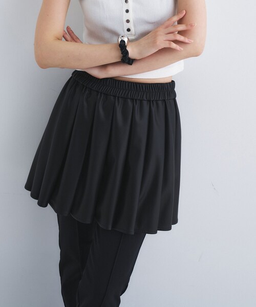 CODE A(コードエー)の「leather like mini skirt(スカート・レディース・ブラック・00)」の1枚目の写真