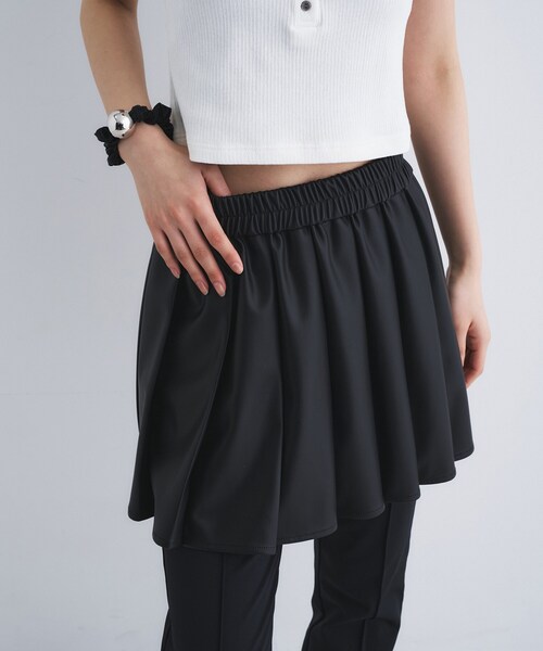 CODE A(コードエー)の「leather like mini skirt(スカート・レディース・ブラック・00)」の2枚目の写真