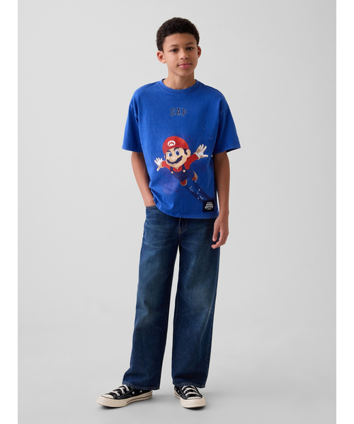 GAP(ギャップ)の「スーパーマリオブラザーズ リラックスフィット グラフィックTシャツ (キッズ)(Tシャツ/カットソー・キッズ・ブルー/オフホワイト/グレー/ネイビー/ピンク・110cm/120cm/130cm/140cm/150cm/160cm)」の15枚目の写真