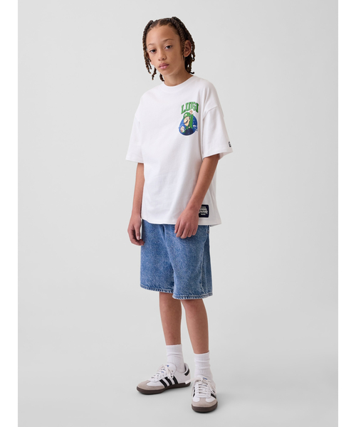 GAP(ギャップ)の「スーパーマリオブラザーズ リラックスフィット グラフィックTシャツ (キッズ)(Tシャツ/カットソー・キッズ・ブルー/オフホワイト/グレー/ネイビー/ピンク・110cm/120cm/130cm/140cm/150cm/160cm)」の16枚目の写真