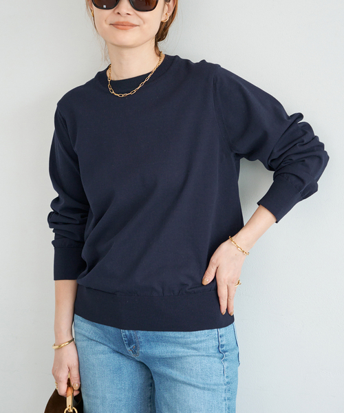 Deuxieme Classe（ドゥーズィエムクラス）の「*LOREL クルーネックプルオーバー（ニット/セーター・レディース・ホワイト/グレー/ネイビー・FREE）」の3枚目の写真