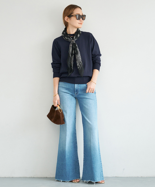 Deuxieme Classe（ドゥーズィエムクラス）の「*LOREL クルーネックプルオーバー（ニット/セーター・レディース・ホワイト/グレー/ネイビー・FREE）」の6枚目の写真