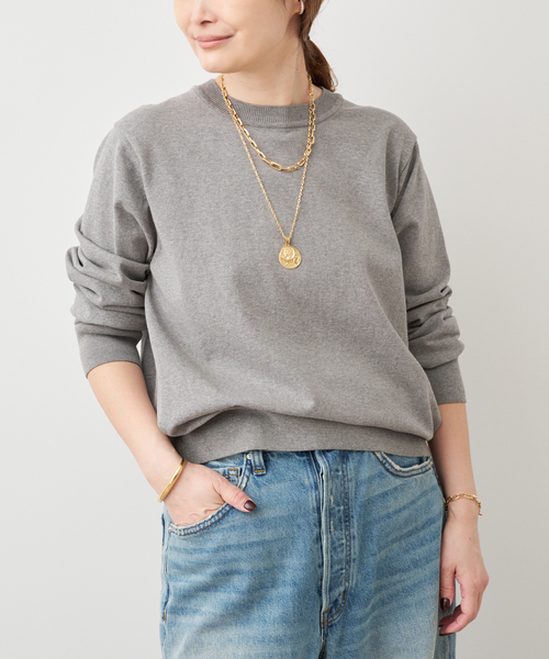 Deuxieme Classe（ドゥーズィエムクラス）の「*LOREL クルーネックプルオーバー（ニット/セーター・レディース・ホワイト/グレー/ネイビー・FREE）」の7枚目の写真