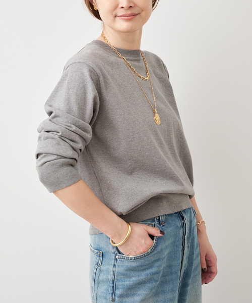 Deuxieme Classe（ドゥーズィエムクラス）の「*LOREL クルーネックプルオーバー（ニット/セーター・レディース・ホワイト/グレー/ネイビー・FREE）」の8枚目の写真