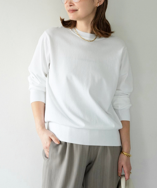 Deuxieme Classe（ドゥーズィエムクラス）の「*LOREL クルーネックプルオーバー（ニット/セーター・レディース・ホワイト/グレー/ネイビー・FREE）」の13枚目の写真