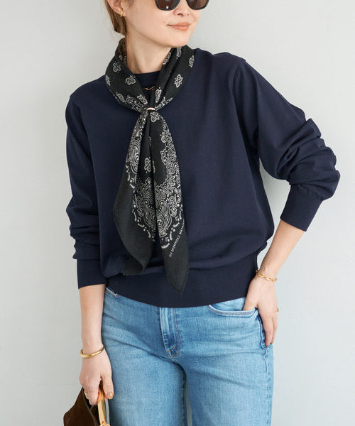 Deuxieme Classe（ドゥーズィエムクラス）の「*LOREL クルーネックプルオーバー（ニット/セーター・レディース・ホワイト/グレー/ネイビー・FREE）」の19枚目の写真