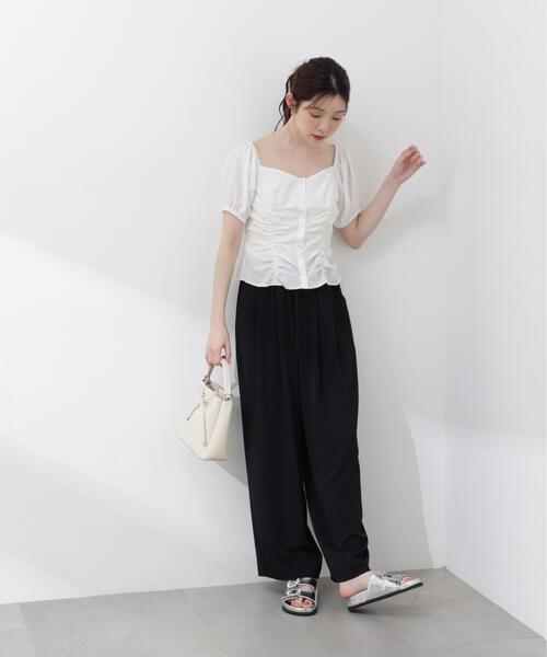 PROPORTION BODY DRESSING(プロポーションボディドレッシング)の「【加藤栞さん着用】<a>イージーパンツ / 1216139401(その他パンツ・レディース・ホワイト/ベージュ/ブラック・SMALL/MEDIUM/P/S)」の4枚目の写真