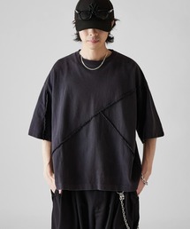 Lui's | 【Neucon】REBUILD SEAM WIDE SHORT TEE / リビルド切替ワイドショートTシャツ(Tシャツ/カットソー)