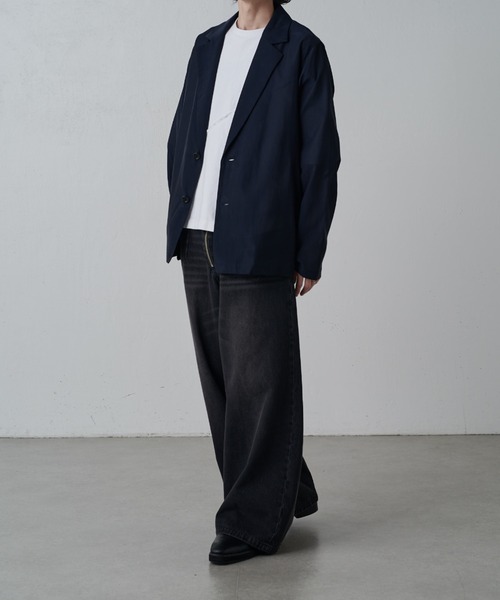 Lui's（ルイス）の「【Neucon】REBUILD SEAM WIDE SHORT TEE / リビルド切替ワイドショートTシャツ（Tシャツ/カットソー・メンズ・ホワイト/ブラック/グレー・1/2）」の21枚目の写真