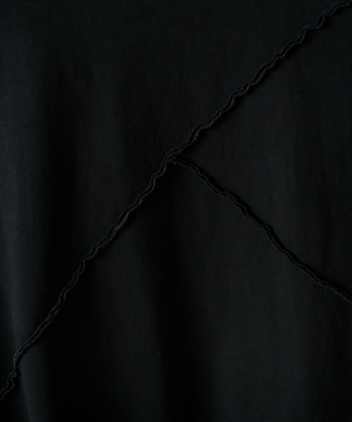 Lui's（ルイス）の「【Neucon】REBUILD SEAM WIDE SHORT TEE / リビルド切替ワイドショートTシャツ（Tシャツ/カットソー・メンズ・ホワイト/ブラック/グレー・1/2）」の13枚目の写真