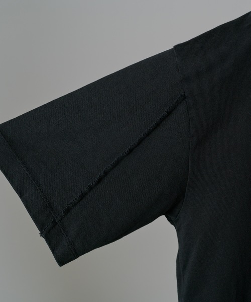 Lui's（ルイス）の「【Neucon】REBUILD SEAM WIDE SHORT TEE / リビルド切替ワイドショートTシャツ（Tシャツ/カットソー・メンズ・ホワイト/ブラック/グレー・1/2）」の14枚目の写真