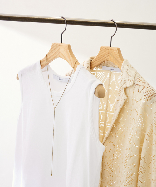 FRAMeWORK(フレームワーク)の「スリーブレスプルオーバー(Tシャツ/カットソー・レディース・ホワイト/チャコールグレー/イエロー・FREE)」の2枚目の写真