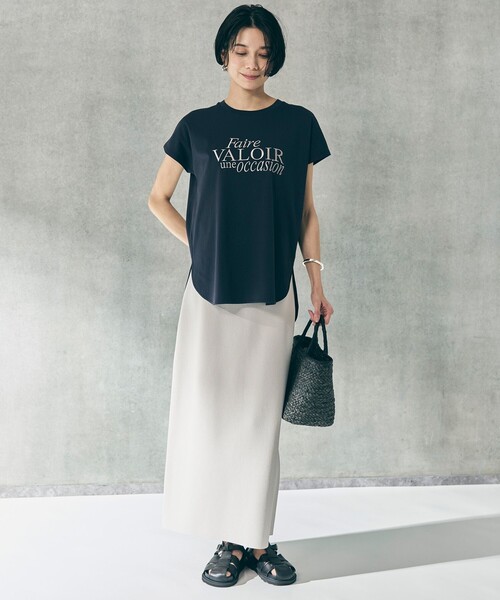 【WEB限定カラー】スゴ機能美ニット Iラインスカート